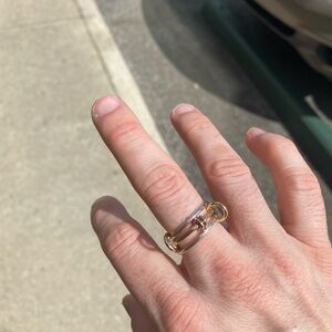 Elegant Gold and Silver Ring